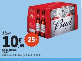Bière blonde Bud