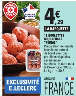 12 Boulettes moelleuses "Férial"