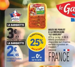AILES DE POULET À LA MEXICAINE "LE GAULOIS"