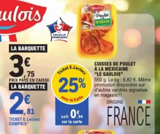 CUISSES DE POULET À LA MEXICAINE "LE GAULOIS"
