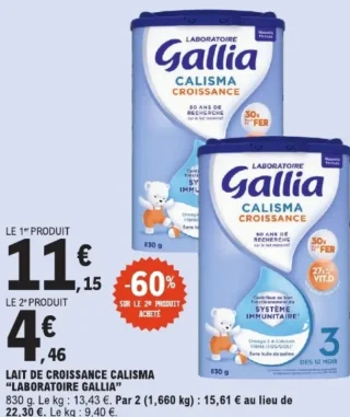 Lait de Croissance Calisma Laboratoire Gallia
