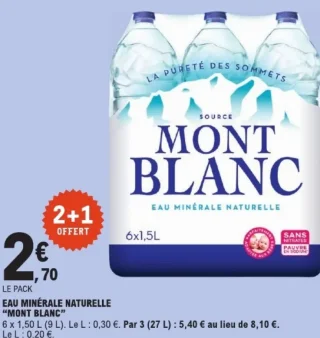 Eau minérale naturelle Mont Blanc