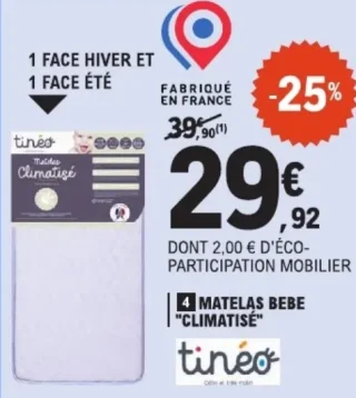 Matelas bébé Climatisé Tinéo