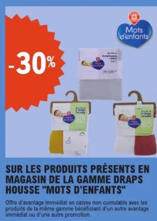 Gamme Draps Housse "Mots d'enfants"
