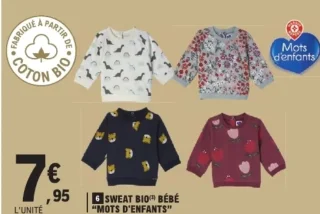 Sweat bio bébé Mots d'enfants
