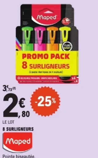 Promo Pack 8 Surligneurs Maped