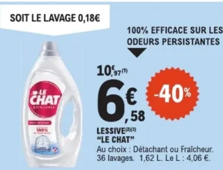 LE CHAT Lessive Liquide (Détachant ou Fraîcheur)