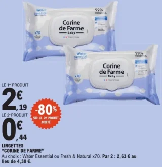 Lingettes "Corine de Farme"