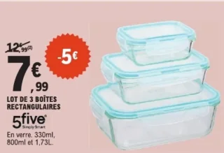Lot de 3 boîtes rectangulaires 5five Simply Smart
