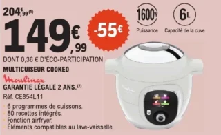 Multicuiseur Cookeo Moulinex CE854L11