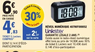 RÉVEIL NUMÉRIQUE 407HIFI00052 Linkster
