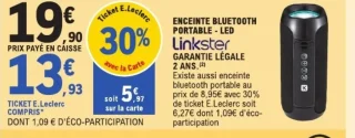 ENCEINTE BLUETOOTH PORTABLE - LED Linkster