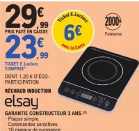 Réchaud induction elsay