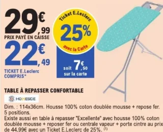 Table à repasser confortable Homeside