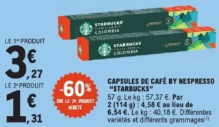 CAPSULES DE CAFÉ BY NESPRESSO "STARBUCKS"