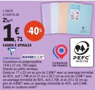 Cahier à spirales Koverbook Clairefontaine