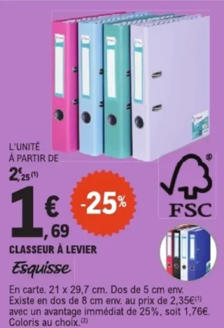 Classeur à levier Esquisse