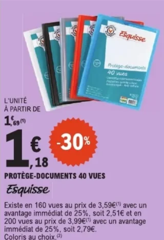 Protège-documents 40 vues Esquisse