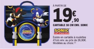 Cartable 38 cm env. Sonic