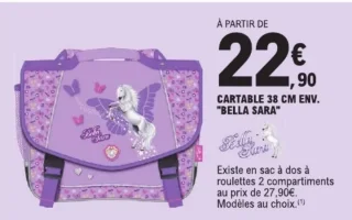 Cartable 38 cm env. "Bella Sara"