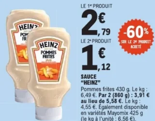 Sauce "HEINZ" Pommes frites