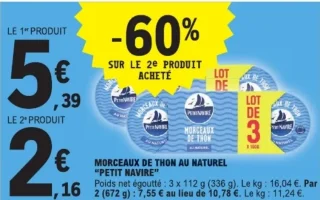 Morceaux de thon au naturel Petit Navire