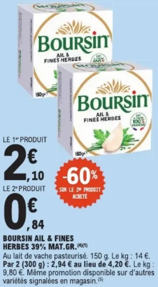 BOURSIN AIL & FINES HERBES 39% MAT.GR.