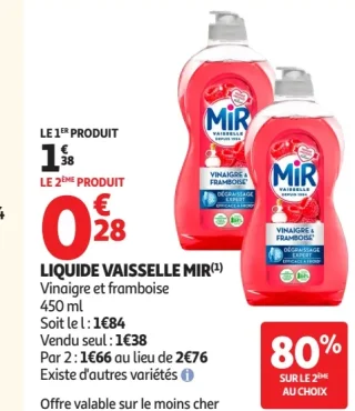 Liquide vaisselle Mir Vinaigre et framboise