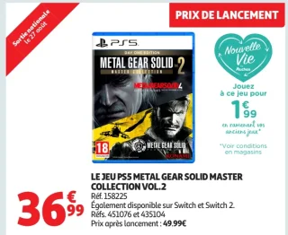 Le jeu PS5 Metal Gear Solid Master Collection Vol.2