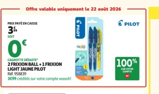 2 Frixion Ball + 1 Frixion Light Jaune Pilot