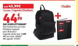 Sac à dos L'Etudiant + l'agenda