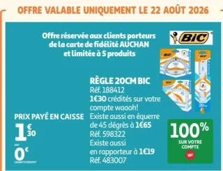 Règle 20cm Bic
