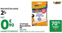 27 Stylos Bille Cristal BIC