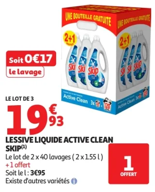 Lessive liquide Active Clean Skip