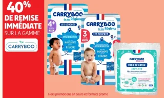 Gamme de couches et pads de coton Carryboo