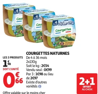 Courgettes Naturnes Nestlé