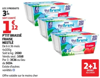 P'tit Brassé Fraise Nestlé
