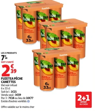 FUZETEA PÊCHE CANETTES thé noir infusé
