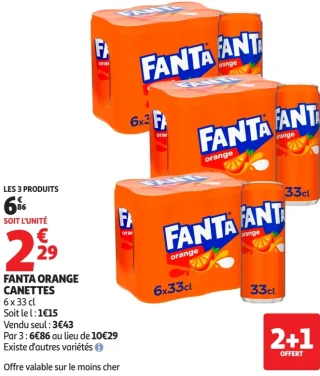 FANTA ORANGE CANETTES