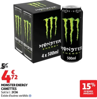 MONSTER ENERGY CANETTES