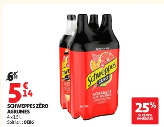 SCHWEPPES ZÉRO AGRUMES