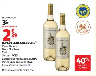IGP Côtes de Gascogne Pierre Chanau Blanc Moelleux