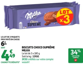 Biscuits Choco Suprême Milka
