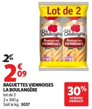 Baguettes Viennoises La Boulangère