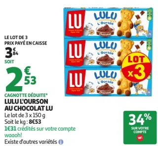 Lulu L'Ourson Au Chocolat LU