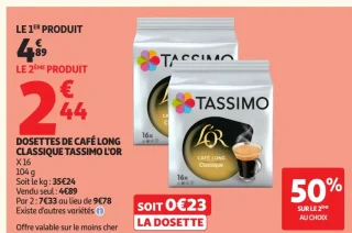 Dosettes de café long classique Tassimo L'Or