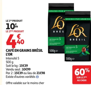 Café en grains Brésil L'Or