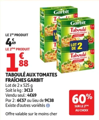 Taboulé aux tomates fraîches Garbit
