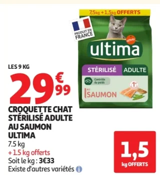 Ultima Stérilisé Adulte au Saumon