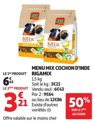 Riga Mix Menu Cochon d'Inde
